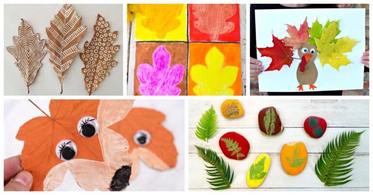 Fall Leaf Crafts for Kids featured on Kids Activities Blog FB