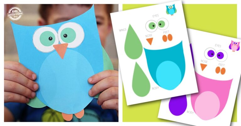 printable owl craft with free template from Kids Activities Blog fb