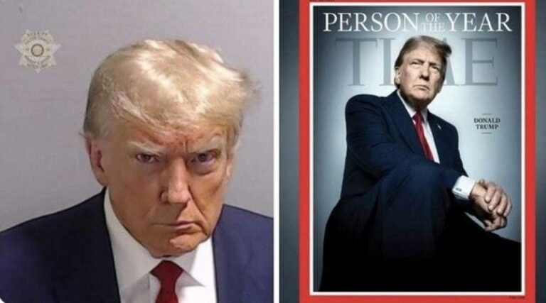 trump time cover and mug shot