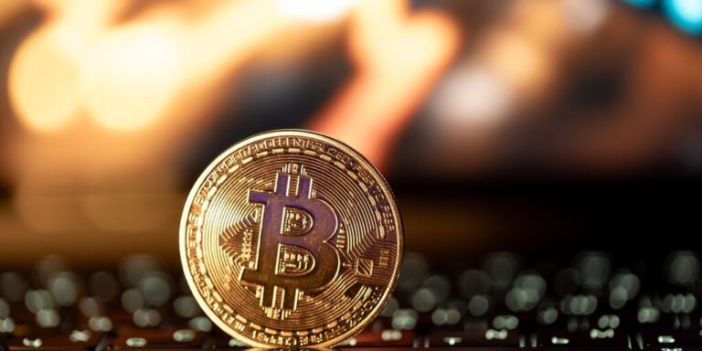 bitcoin btc gold coin on keyboard gID 7